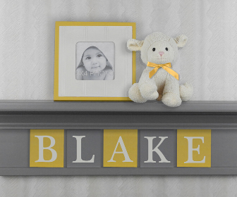 Nursery Name Sign with a Shelf