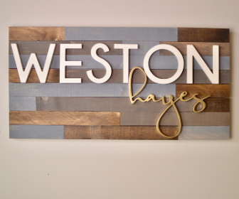 Pallet Board Nursery Room Name Sign