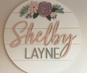 Shiplap Nursery Name Signs